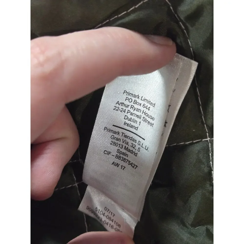 Young Dimension Baby Girls 12-18M Olive Green Parka Coat Faux Fur Floral Sherpa